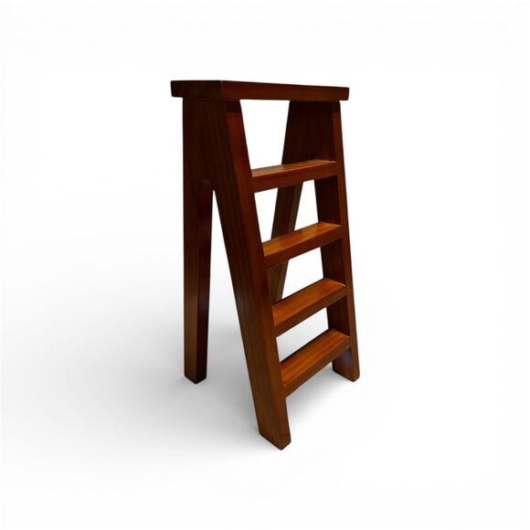 Other - Mini Wooden Ladder Display Stand Dollhouse Shelf Decor Primitive Folk Art